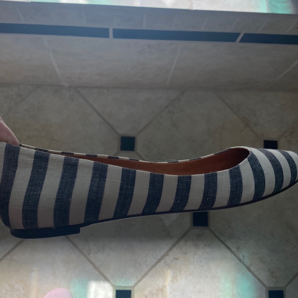 Madewell blue & white striped flats